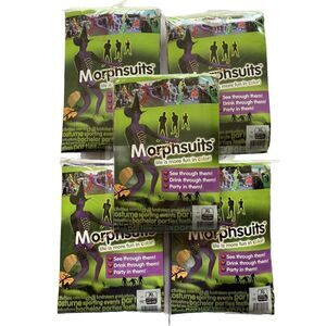 Morphsuits Purple Witch Halloween Costume Roll Play Lot Of 5 Uni-sex Size XL